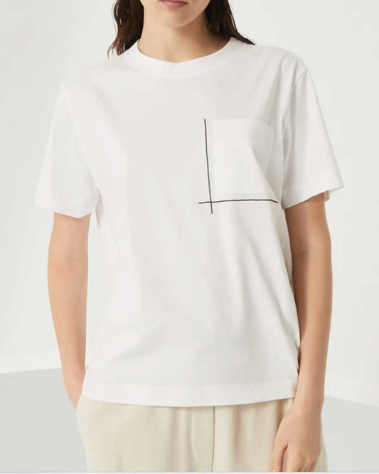 Brunello cucinelli Jersey T-Shirt in White
