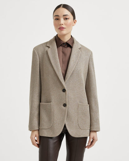 Brunello cucinelli Knit Blazer with Monili in Beige