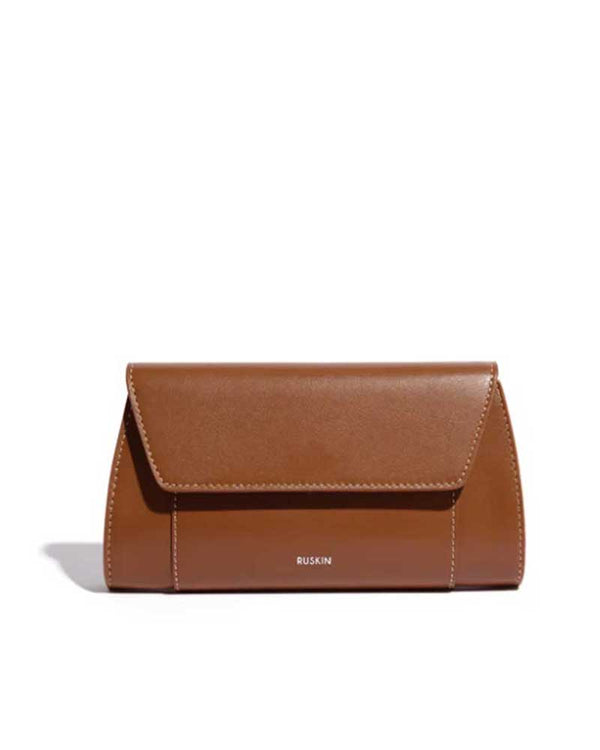 Clutch Con Cinta in Cognac