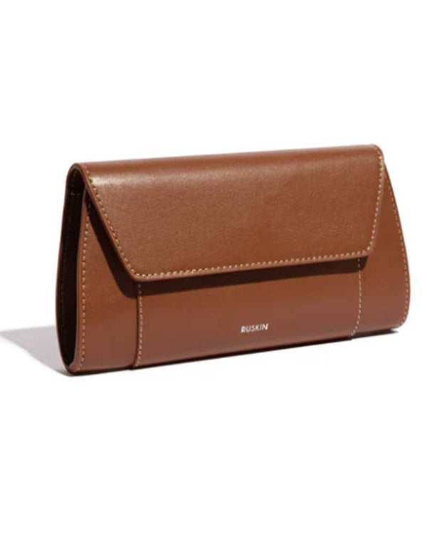 Clutch Con Cinta in Cognac