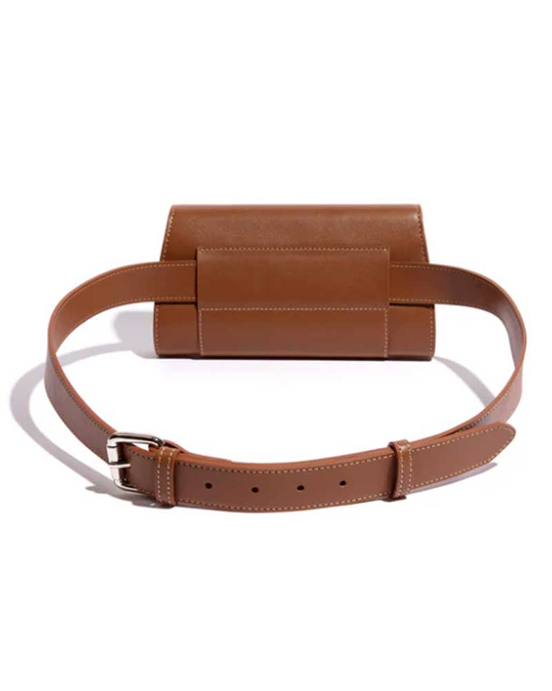 Clutch Con Cinta in Cognac