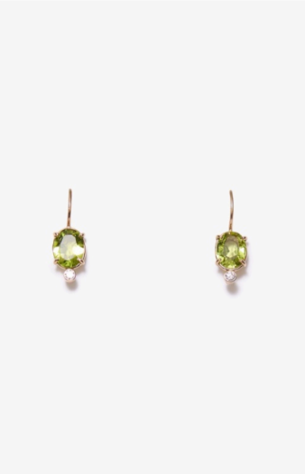 Mini Chapel Earrings in Peridot
