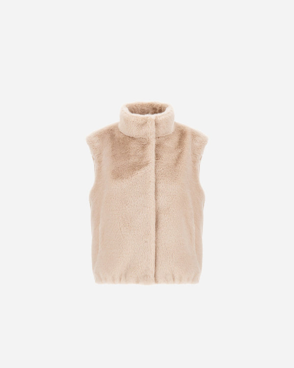 Faux Fur Vest in Chantilly