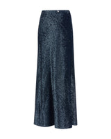 Sequin Skirt in Stone Blue