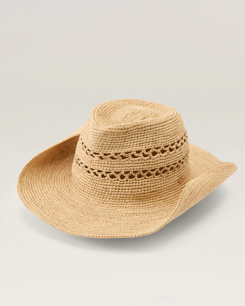 Gwen Raffia Fedora in Natural
