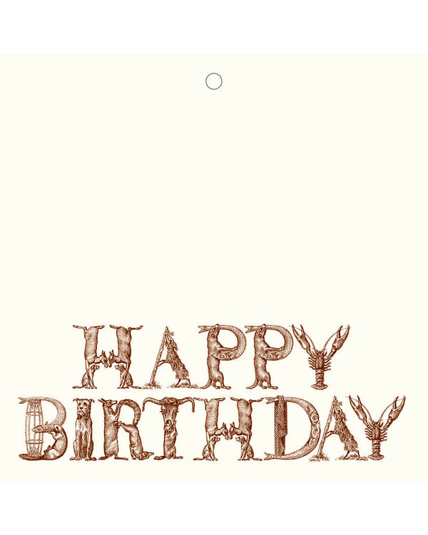 Happy Birthday Animals Gift Tags