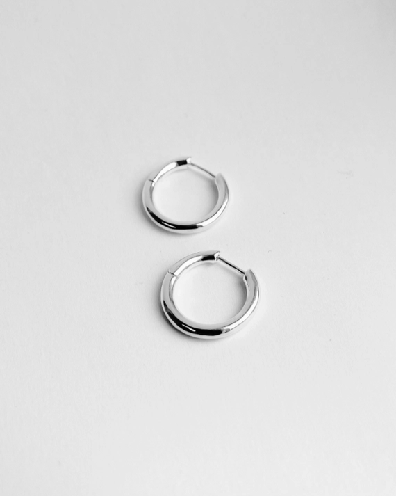 Uma Hoops in Sterling Silver