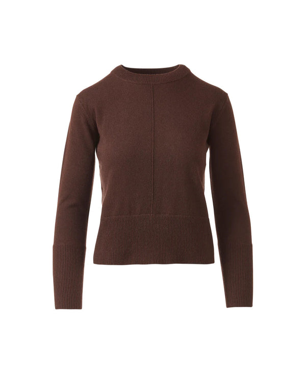 Exposed Seam Crew in Chocolate