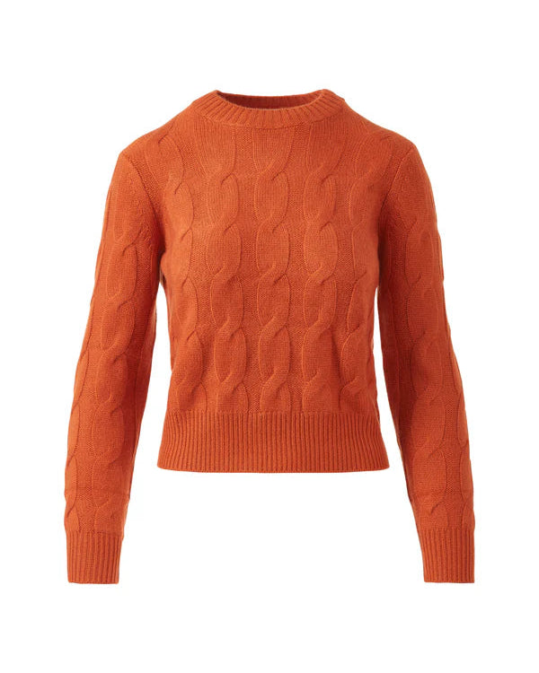Luxe Cable Crew in Brandy