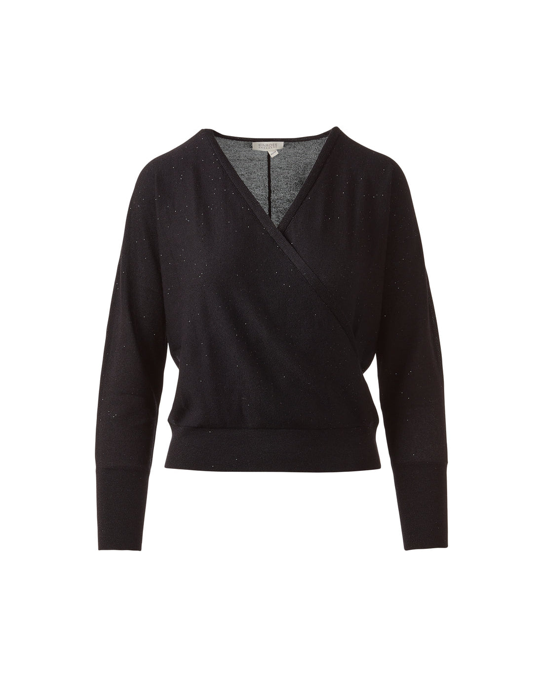Sequin Surplice in Black