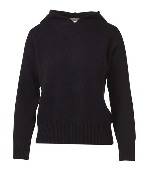 Doubleknit Pullover Hoodie in Black