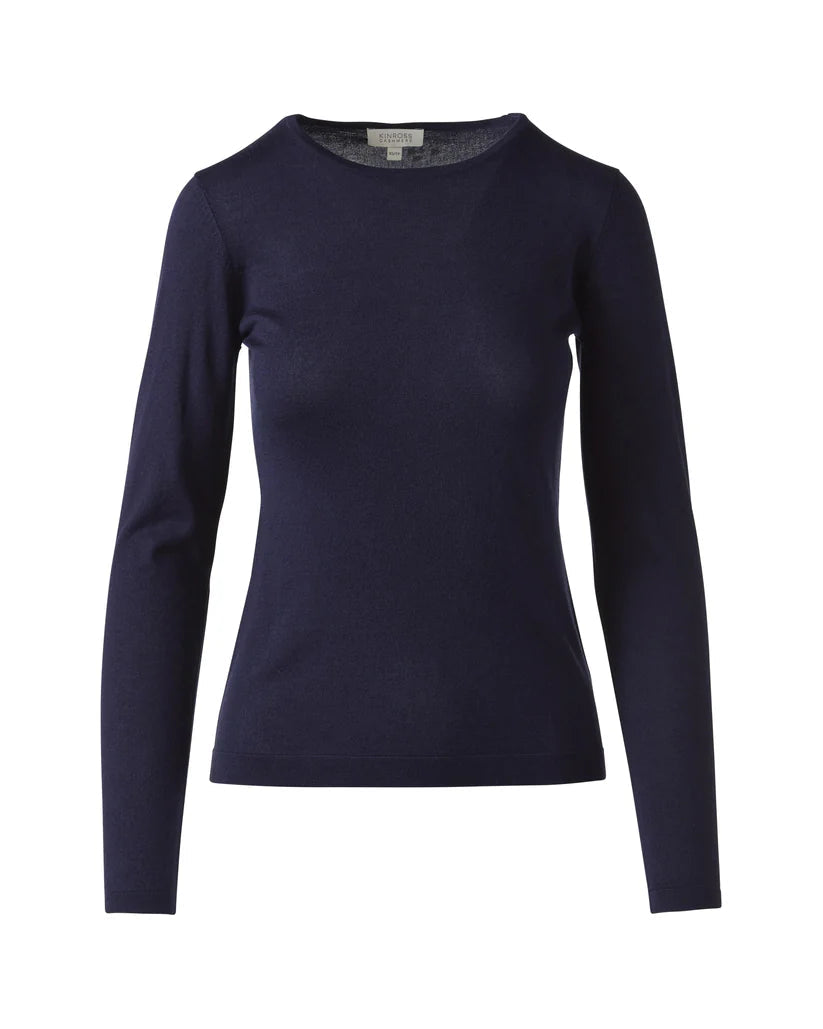 Long Sleeve Crew in Navy