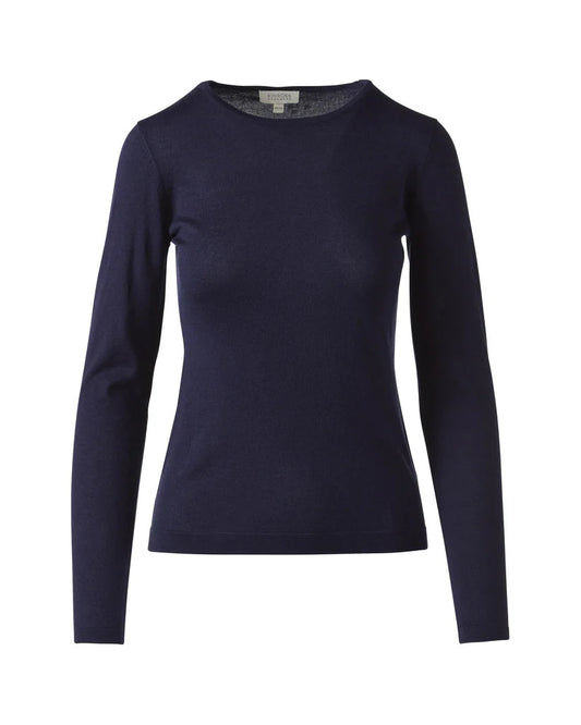 Long Sleeve Crew in Navy