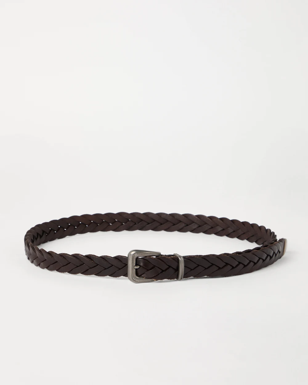 Braided Belt in Brown