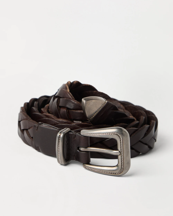 Braided Belt in Brown