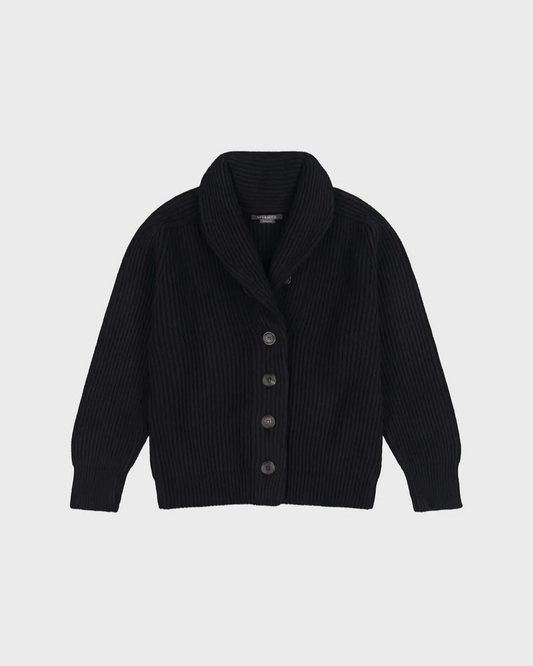 Mini Yacht Cardigan in Black