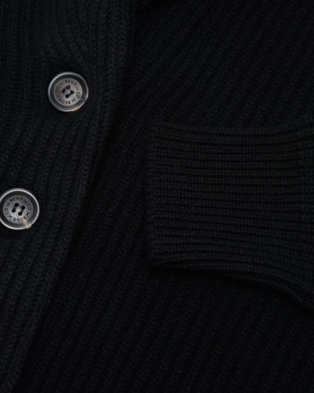 Mini Yacht Cardigan in Black