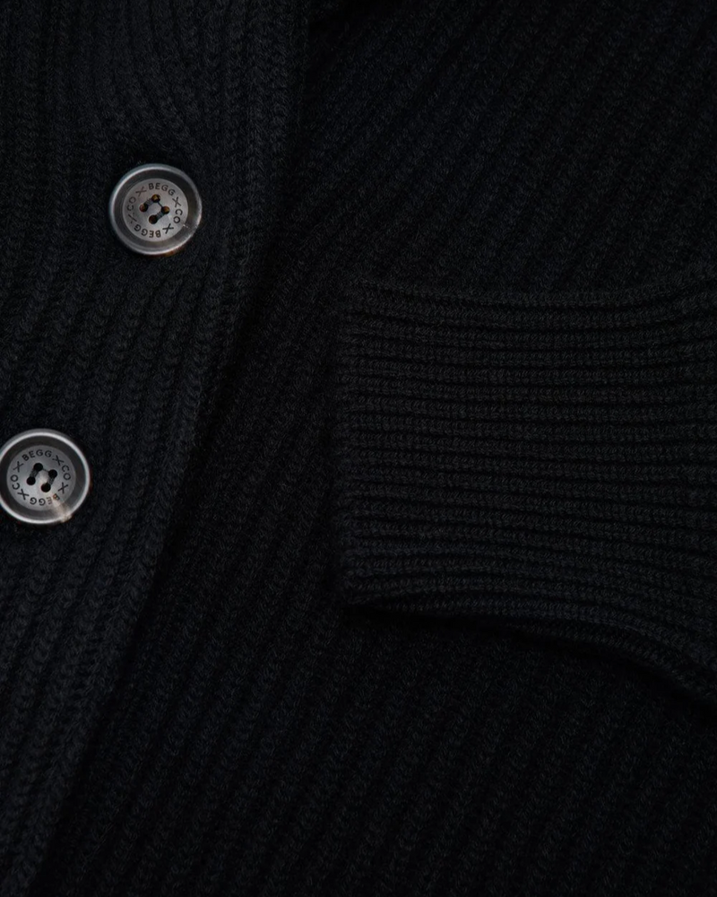Mini Yacht Cardigan in Black