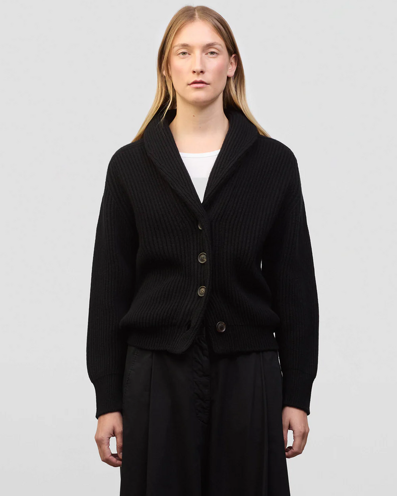 Mini Yacht Cardigan in Black