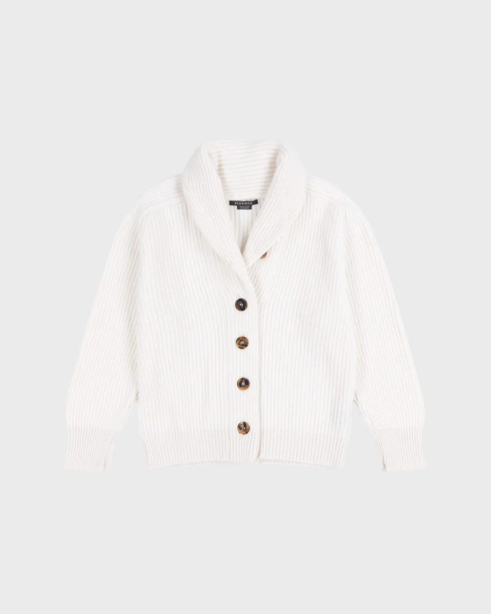 Mini Yacht Cardigan in Ice White