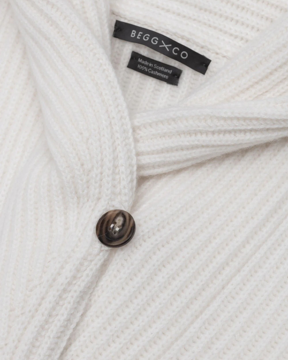 Mini Yacht Cardigan in Ice White