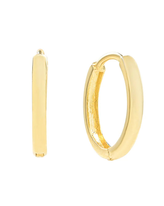 Solid Gold Flat Huggies