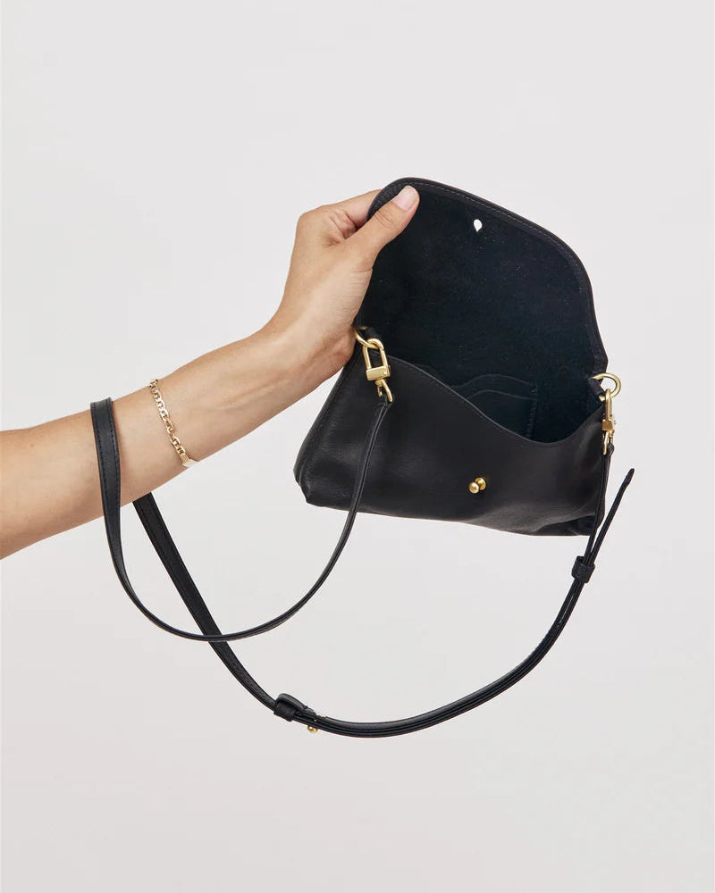 Kaanapali Crossbody in Black Aniline