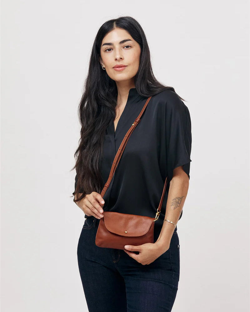 Kaanapali Crossbody in Mahogany Aniline Leather