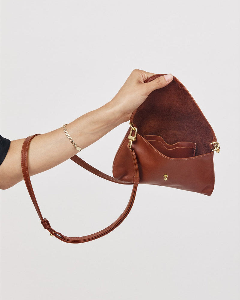 Kaanapali Crossbody in Mahogany Aniline Leather