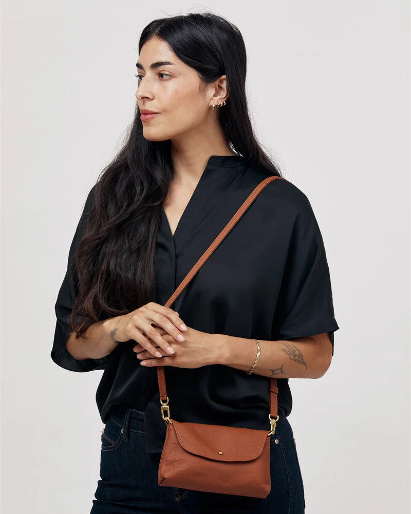Kaanapali Crossbody in Maple Pebble Grain