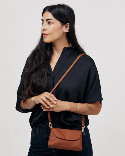 Kaanapali Crossbody in Maple Pebble Grain