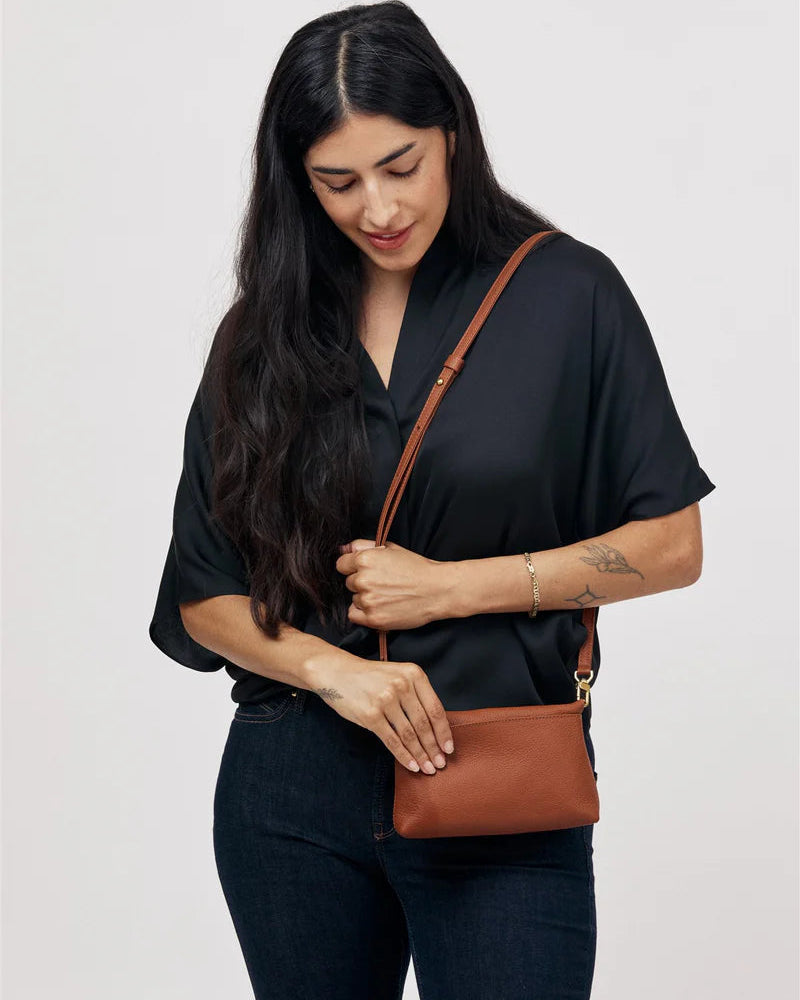 Kaanapali Crossbody in Maple Pebble Grain