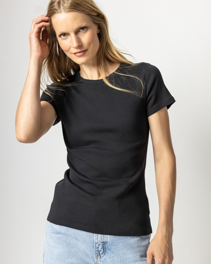 Short Sleeve Crew in Black