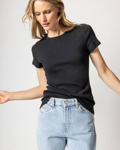 Short Sleeve Crew in Black