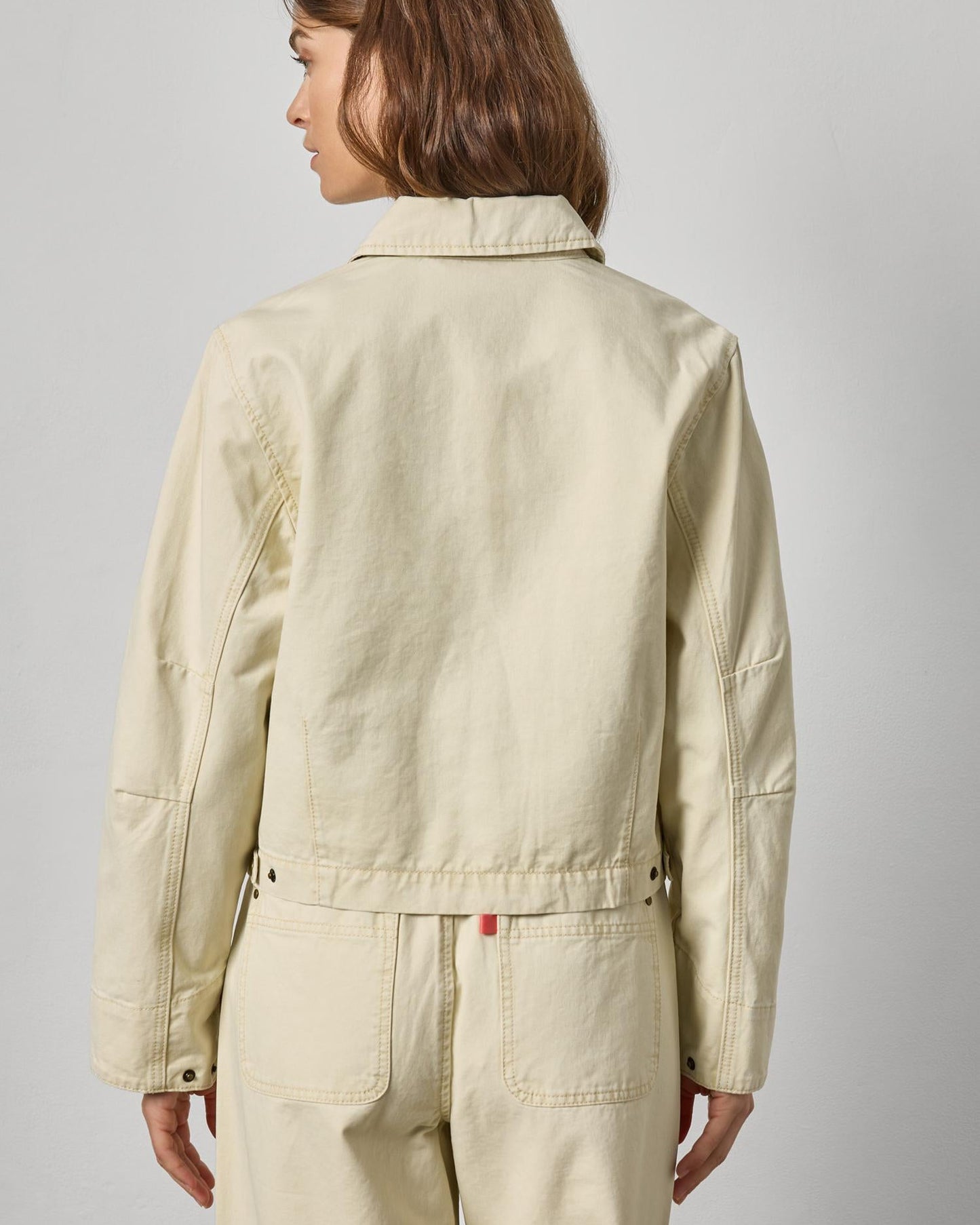 Twill Utility Jacket in Parchment