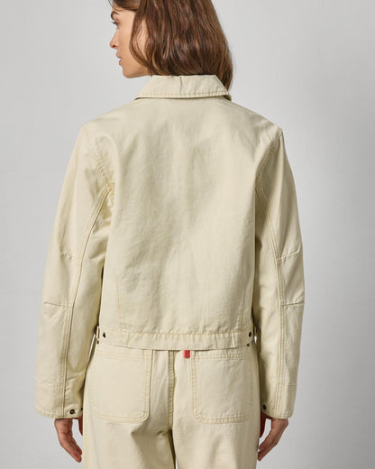Twill Utility Jacket in Parchment
