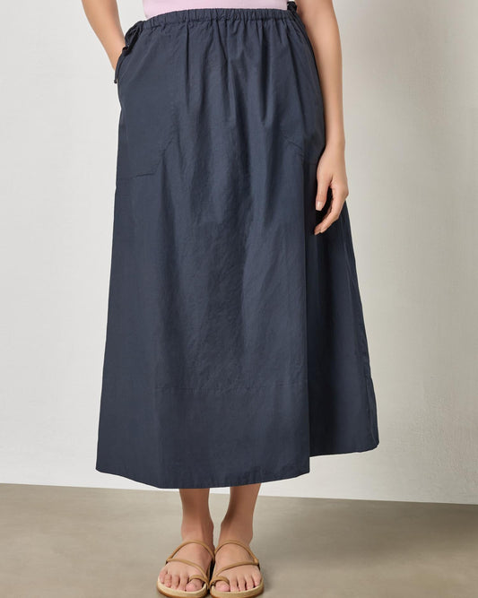 A-Line Maxi Skirt in Navy