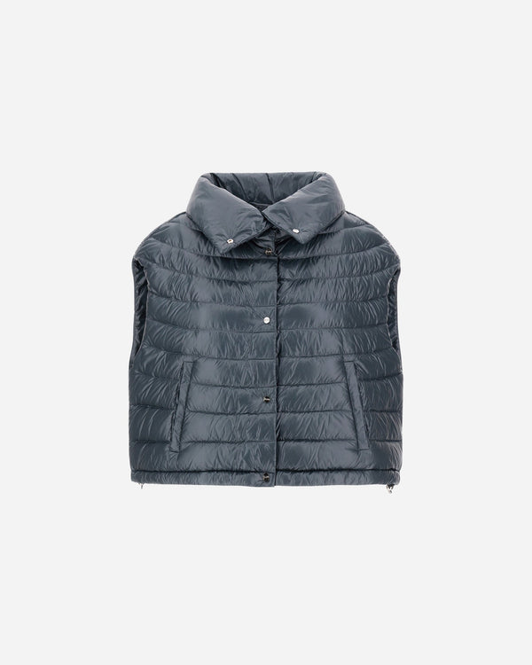 Woven Vest in Stone Blue