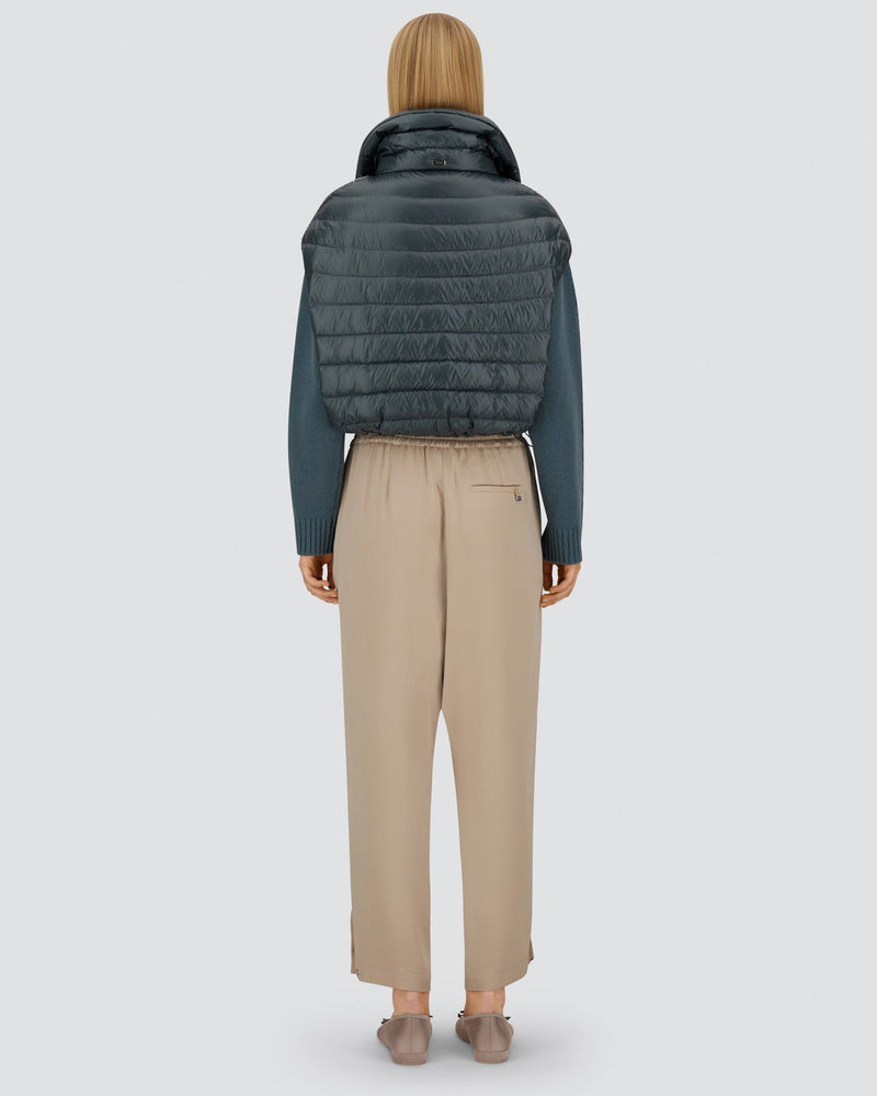 Woven Vest in Stone Blue