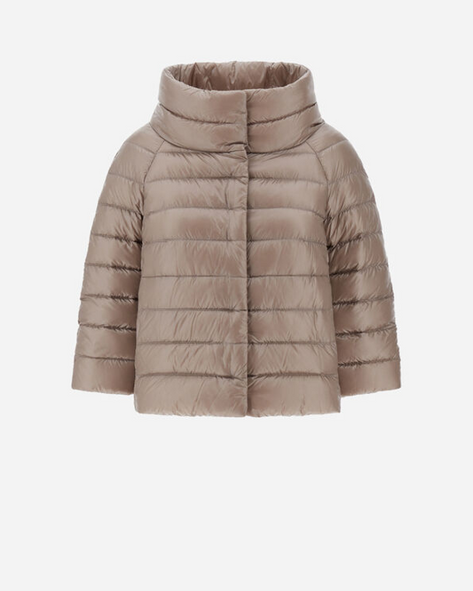 "Sofia" Woven Jacket in Taupe