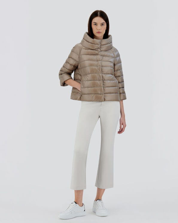 "Sofia" Woven Jacket in Taupe