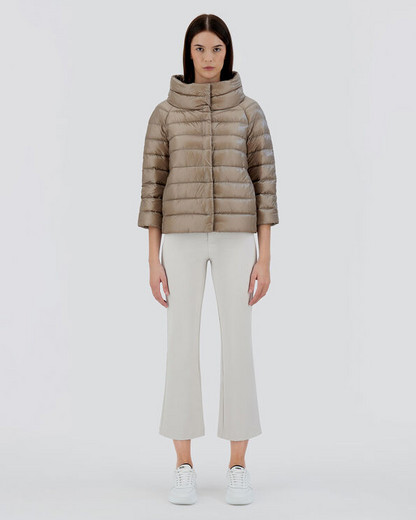 "Sofia" Woven Jacket in Taupe
