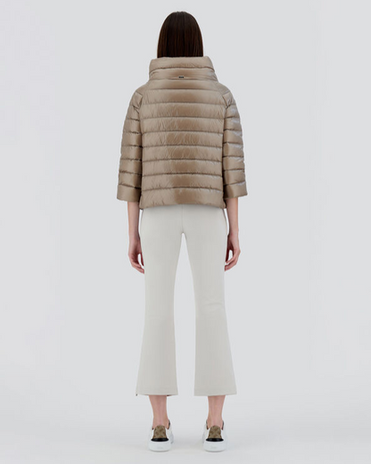 "Sofia" Woven Jacket in Taupe