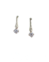 3mm Diamond Branch Earrings in 14K Gold
