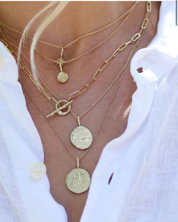 "The Hare - Faith" Artifact Necklace in 14k Gold