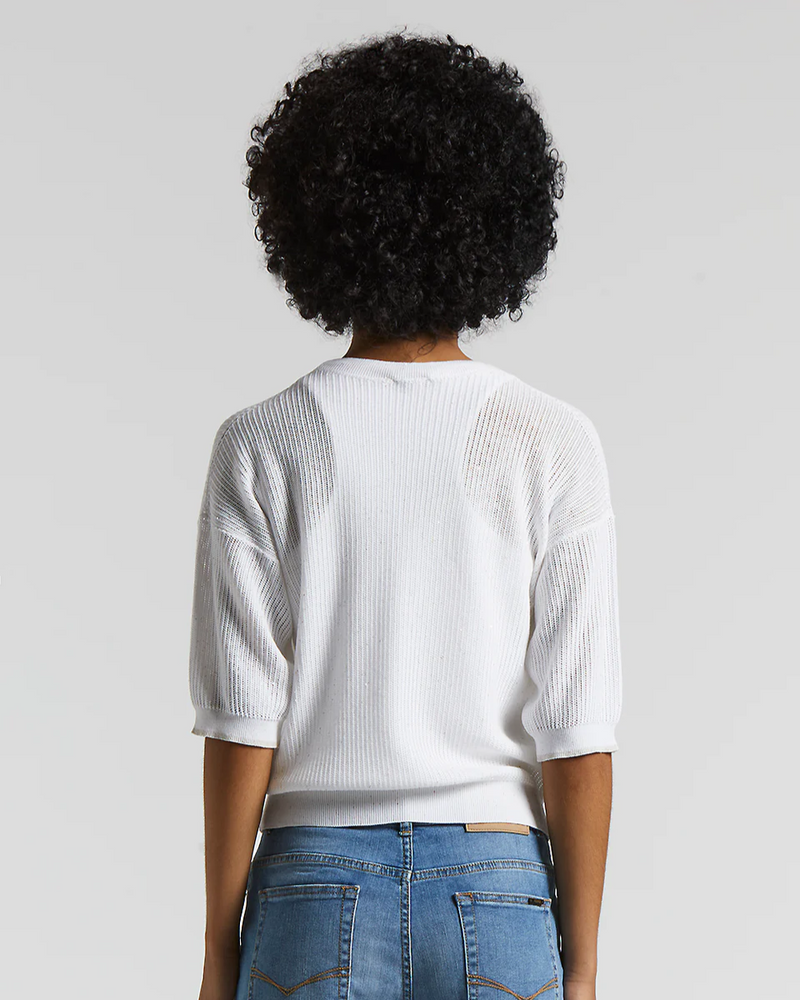 Light Cotton Sweater With Sequins