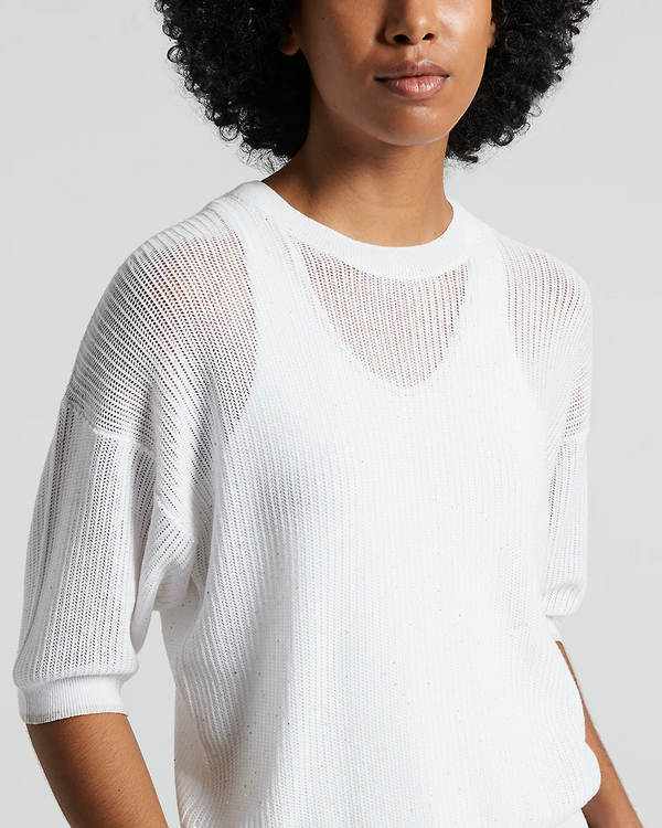 Light Cotton Sweater With Sequins