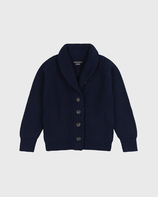 Mini Yacht Cardigan in Navy Blue