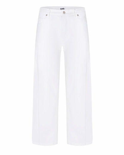 Oria Jeans in Pure White Stone