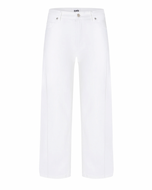Oria Jeans in Pure White Stone